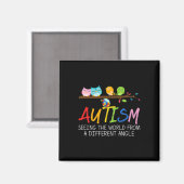 Aimant Oiseau de sensibilisation à l'autisme (Recto/Verso)