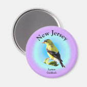 Aimant Oiseau d'État du New Jersey (Recto/Verso)