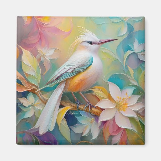 Aimant Oiseau d'Imaginaire tourbé d'or (Devant)