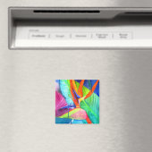 Aimant Oiseau du Paradis Strelitzia fleur art tropical (In Situ (Lave-vaisselle))