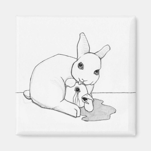 Aimant oiseau et lapin (2/3) (2"x2") (Devant)