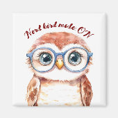 Aimant Oiseau Nerd geek (Devant)