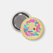 Aimant Oiseau rustique côtier coloré 'Aloha'  (Recto/Verso)