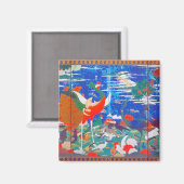 Aimant Oiseaux, animaux et Plantes floraux (à gauche) Jak (Recto/Verso)