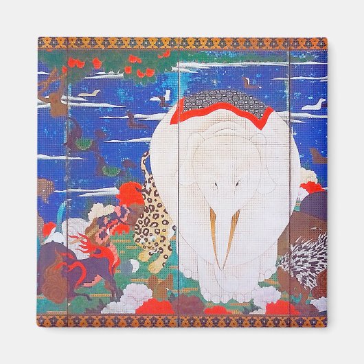 Aimant Oiseaux, animaux et Plantes floraux(droite)Jakuchu (Devant)