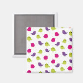 Aimant Oiseaux colorés mignons (Recto/Verso)