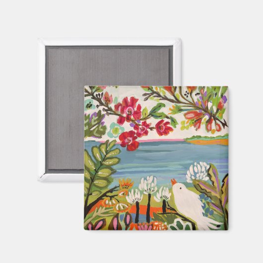 Aimant Oiseaux dans le jardin (Recto/Verso)