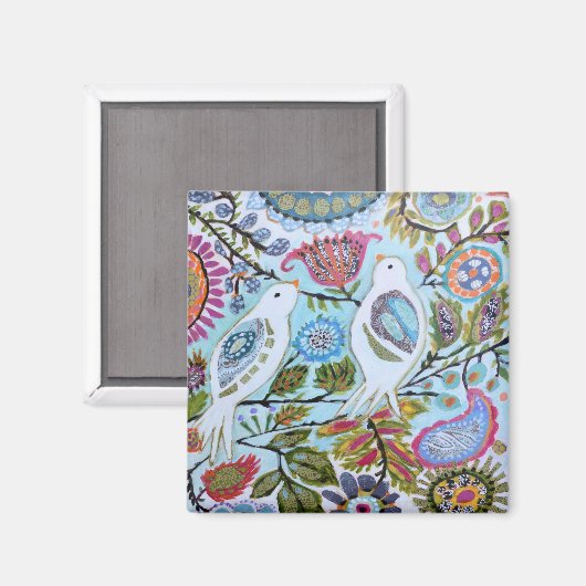 Aimant Oiseaux en papier I (Recto/Verso)