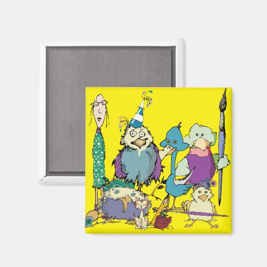 Aimant Oiseaux et amis (Recto/Verso)