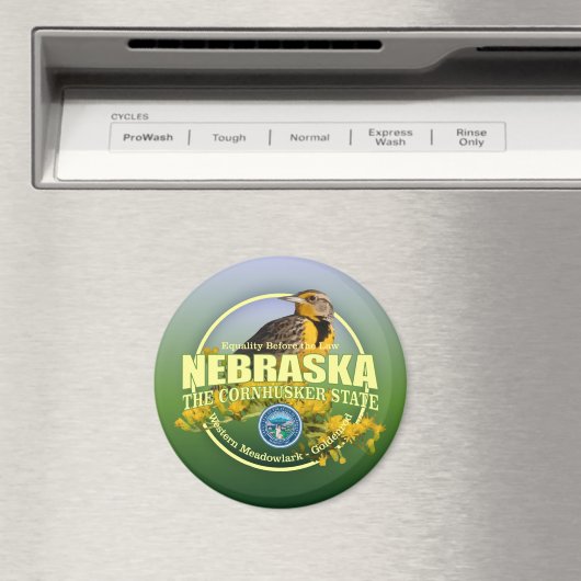 Aimant Oiseaux et fleurs du Nebraska (In Situ (Lave-vaisselle))