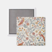 Aimant Oiseaux et fleurs, William Morris (Recto/Verso)