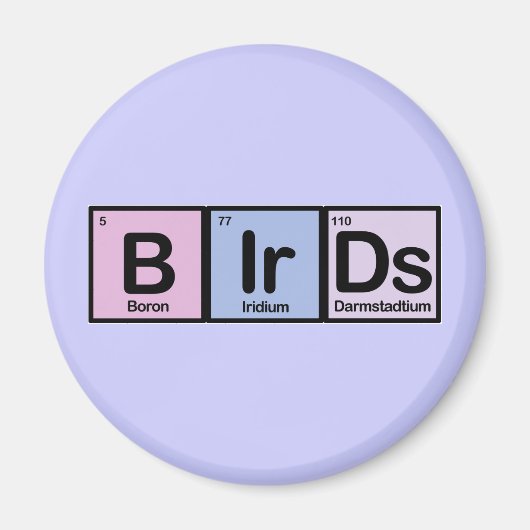 Aimant Oiseaux faits d'éléments (Devant)