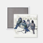 Aimant Oiseaux sur une branche (Recto/Verso)