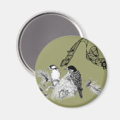 Aimant Oiseaux Vintage (Recto/Verso)