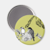Aimant Oiseaux vintages (Recto/Verso)