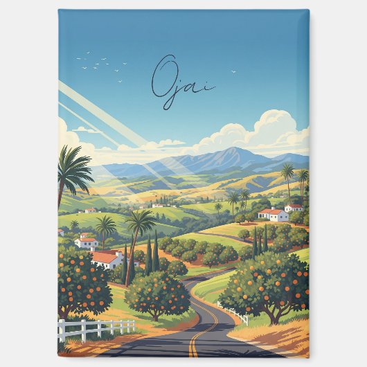 Aimant Ojai California Travel (Recto)