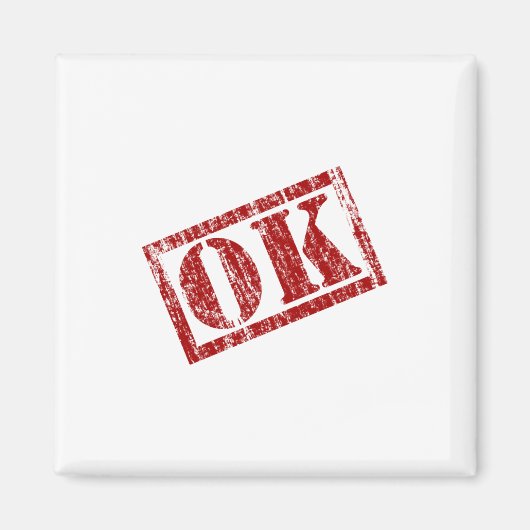 Aimant OK Écrit (Devant)