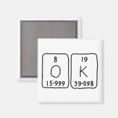 Aimant OK magnétique de mot de table périodique (Recto/Verso)