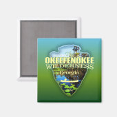 Aimant Okeefenokee WA (flèche) (Recto/Verso)
