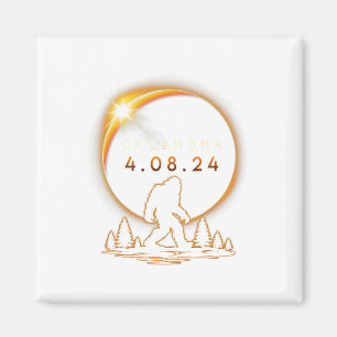 Aimant Oklahoma Total Solaire Eclipse 2024 Bigfoot Solar