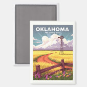 Aimant Oklahoma vintage (Recto/Verso)