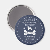 Aimant Old English Sheepdog Best Friend (Recto/Verso)