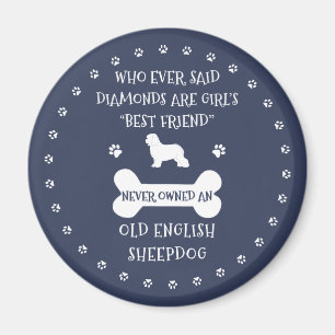 Aimant Old English Sheepdog Best Friend