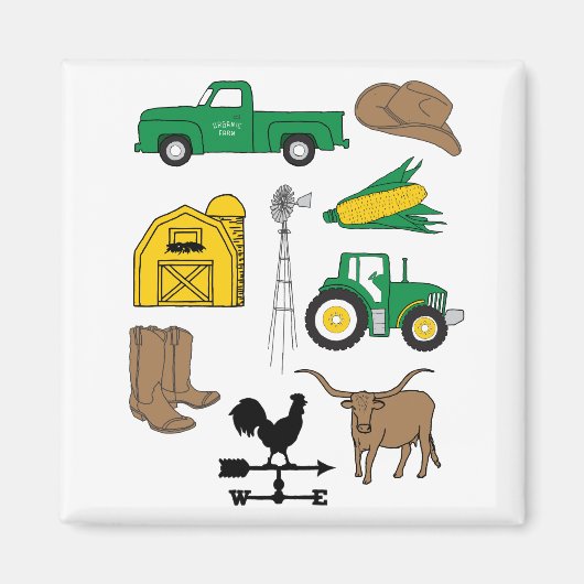 Aimant Old Macdonald a une ferme Ma vie agricole pour les (Devant)