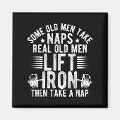 Aimant Old Men Gag Workout Gym Fitness Exercise Weightlif (Devant)