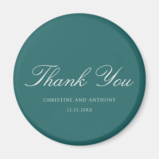 Aimant Old Money Teal Classic Wedding (Devant)