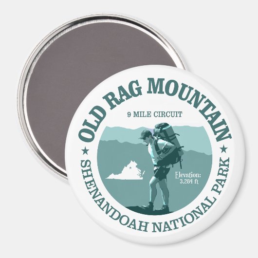 Aimant Old Rag Mountain (rd) (Recto/Verso)