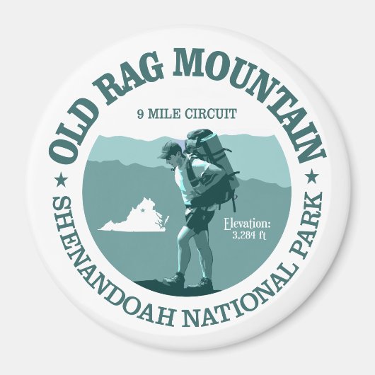 Aimant Old Rag Mountain (rd) (Devant)