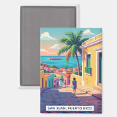 Aimant Old San Juan Puerto Rico Travel (Recto/Verso)