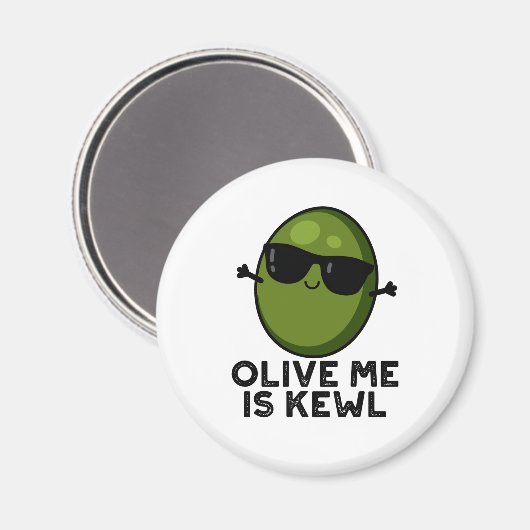 Aimant Olive Me Est Le Cool Kewl Pun Olive (Recto/Verso)