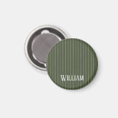 Aimant Olive Pinstripes (Recto/Verso)