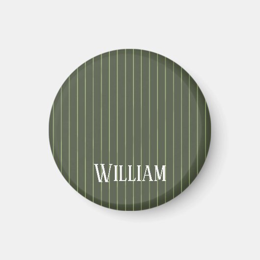 Aimant Olive Pinstripes (Devant)