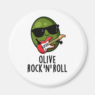 Aimant Olive Rock Et Roll Funky Rocker Olive Pun