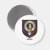 Aimant Oliver Clan Crest Badge Tartan (Recto/Verso)
