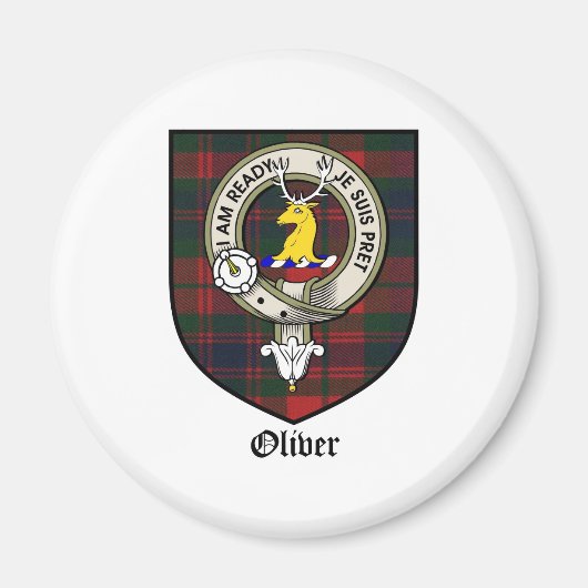 Aimant Oliver Clan Crest Badge Tartan (Devant)