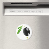 Aimant Olives noires avec goutte d'huile (In Situ (Lave-vaisselle))