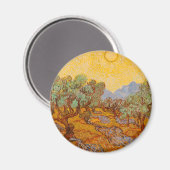 Aimant Oliviers de Van Gogh Ciel Soleil Jaune (Recto/Verso)