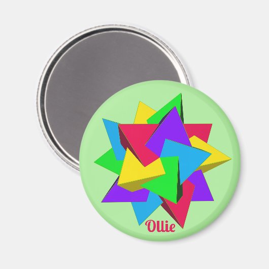 AIMANT OLLIE ~ POLYHEDRA ~ MULTICOLOURED ~  (Recto/Verso)