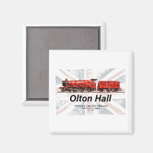 Aimant Olton Hall Train à vapeur Vintage Anglais Locomoti