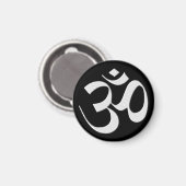 Aimant Om argenté  (Recto/Verso)