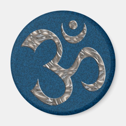 AIMANT OM / AUM - ARGENT (Devant)