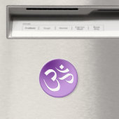 Aimant Om, en violet et blanc (In Situ (Lave-vaisselle))