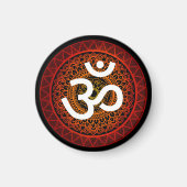 Aimant Om Mandala Red Root Chakra (Devant)