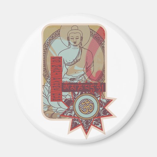 Aimant Om Mani Padme Hum Vintage (Devant)