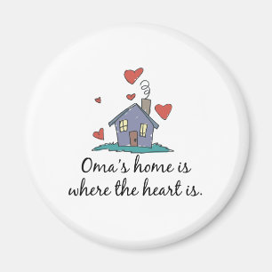 Aimant Oma&apos ; la maison de s est où le coeur est