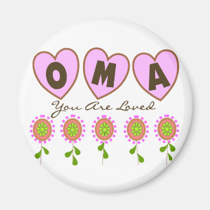 Aimant "Oma vous êtes aimés"---Cadeaux du jour de mère
